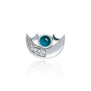 Be enchanted by the Crescent Moon’s celestial beauty ~ Sterling Silver Pendant with Gemstone TP3263