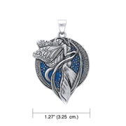 Moonlight Faery Sterling Silver Pendant with Enamel TP3431-MBL