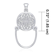 The best and endless ~ Celtic Knotwork Sterling Silver Pendant Jewelry with Charm Holder TP938