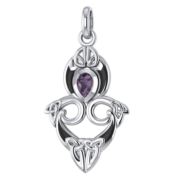 A first-rate lifetime tradition ~ Sterling Silver Celtic Triquetra Pendant Jewelry with Gemstones TPD1265 Pendant