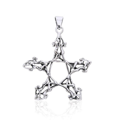 The Goddess Pentagram ~ A Sterling Silver Jewelry Pendant TPD3007