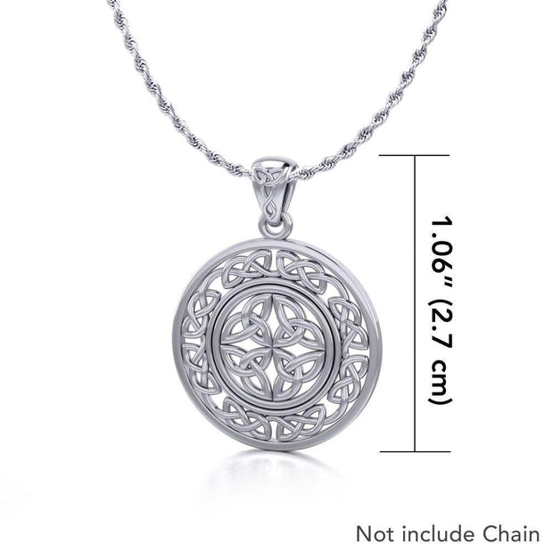 The Celtic essence of an endless tradition ~ Sterling Silver Celtic Knotwork Pendant Jewelry TPD3035