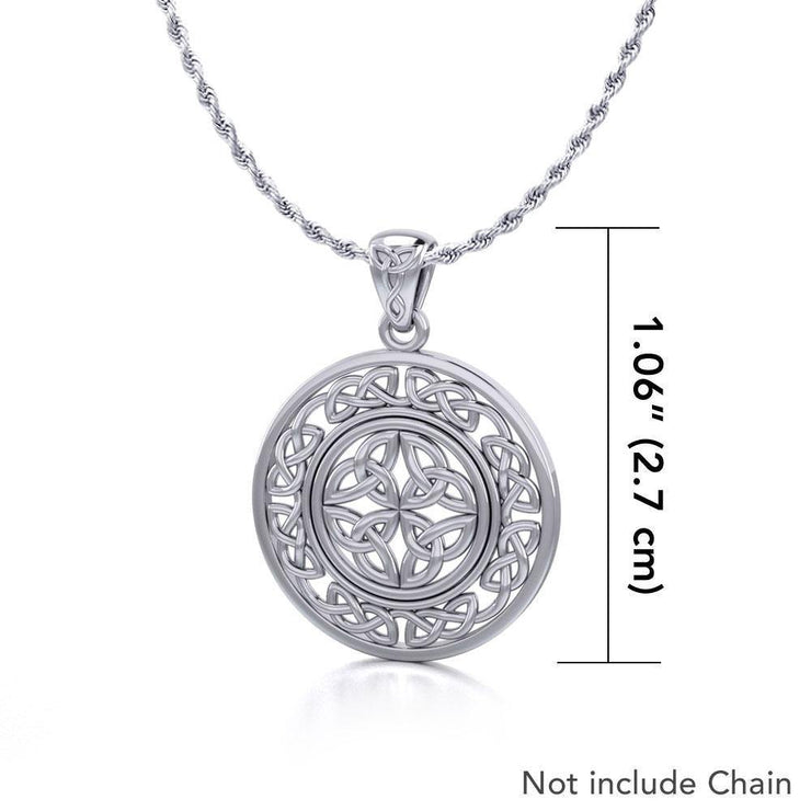 The Celtic essence of an endless tradition ~ Sterling Silver Celtic Knotwork Pendant Jewelry TPD3035