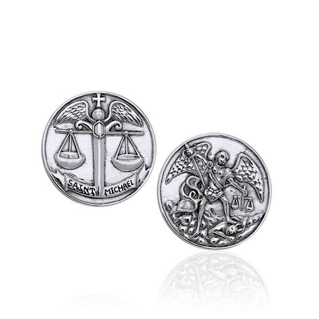 Saint Michael Archangel Sterling Silver Coin TPD3395