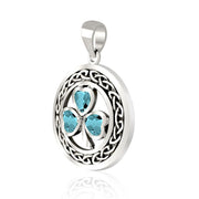 Sweet luck and happiness ~ Sterling Silver Jewelry Shamrock Pendant TPD3689