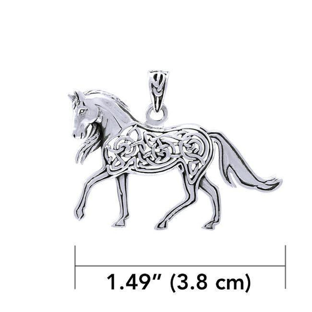 Brigid Ashwood Stable Celtic Horse ~ Sterling Silver Jewelry Pendant TPD3994 Pendant