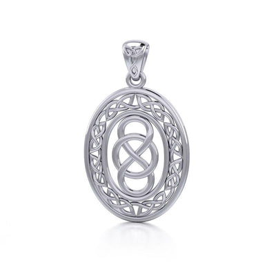 Hold the endless magic ~ Celtic Knotwork Sterling Silver Pendant Jewelry TPD4133