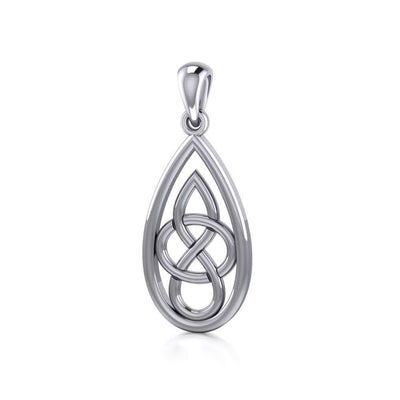 Modern Celtic Knot Silver Pendant TPD4197