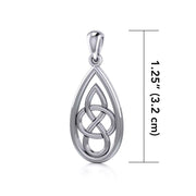 Modern Celtic Knot Silver Pendant TPD4197