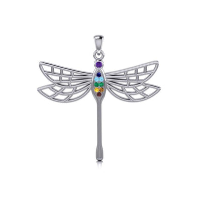 Lovely Spiritual Chakra Dragonfly Pendant TPD4214