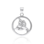 Double Whale Tail Silver Pendant TPD4421