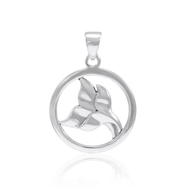Double Whale Tails ~ Sterling Silver Jewelry Pendant TPD4421