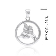 Double Whale Tails ~ Sterling Silver Jewelry Pendant TPD4421 Pendant