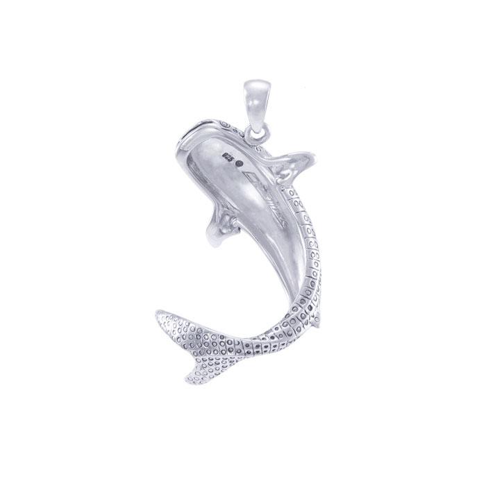 Large Whale Shark Sterling Silver Pendant TPD4859