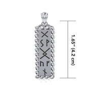 Runes of Woden Sterling Silver Pendant TPD5027