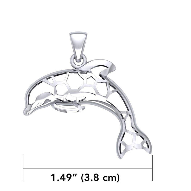 Window to Universe Dolphin Silver Pendant TPD5046