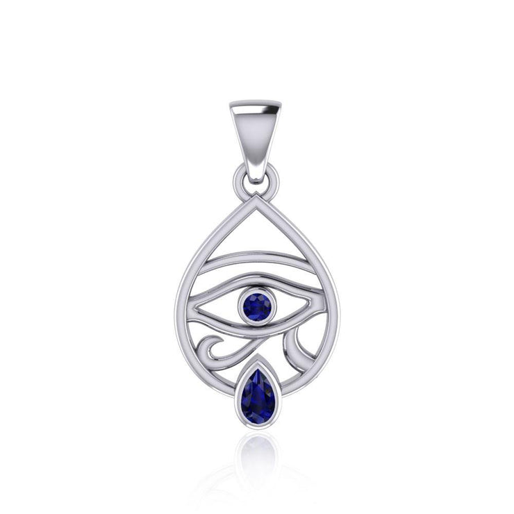 Eye of Horus Silver Pendant with Gemstone TPD5052