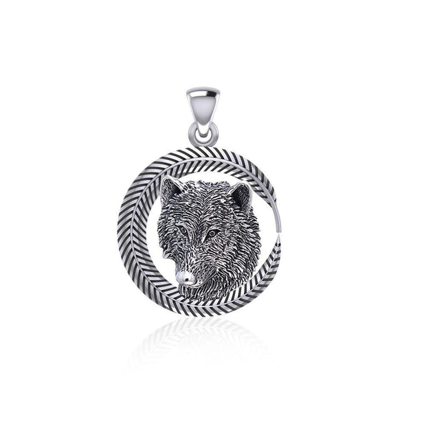 Wolf Sterling Silver Pendant TPD5060