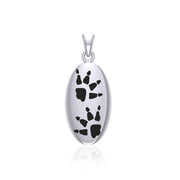 Wolf Tracks Sterling Silver Pendant TPD5062