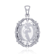 Fairy Sterling Silver Pendant with Genuine White Quartz TPD5126