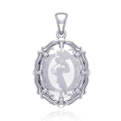 Fairy Sterling Silver Pendant with Genuine White Quartz TPD5126