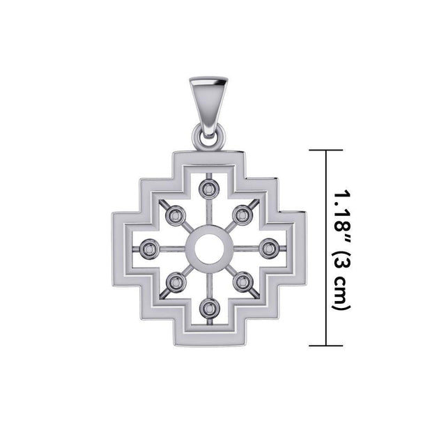 A symbol of the old cultures ~ Sterling Silver Inka Cross Pendant TPD5148