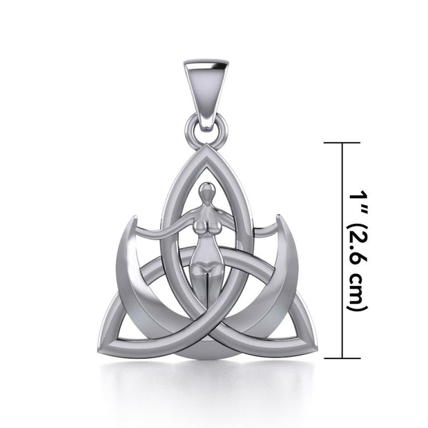 The majestic power of three ~ Silver Trinity Goddess Pendant TPD5150