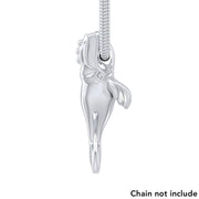 Sterling Silver Northern Right Whale Tail Pendant TPD5153 Pendant