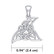 Celtic Shark Fin Silver Pendant TPD5167