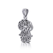 Celtic Inspired Box Jellyfish Silver Pendant TPD5208 Pendant