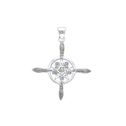 Sterling Silver Broomstick The Star Pendant with Gemstone TPD686