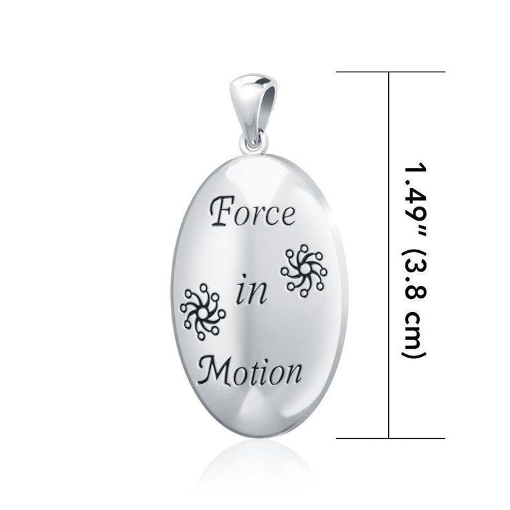 Empowering Words Force in Motion Silver Pendant TPD768 Pendant