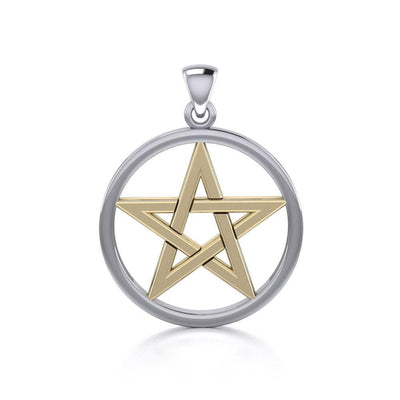Pentacle Silver and Gold Pendant TPV089