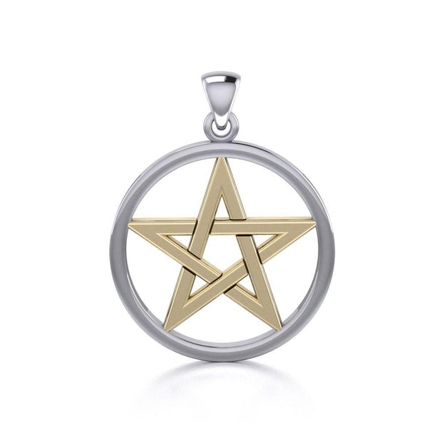 Pentacle Silver and Gold Pendant TPV089