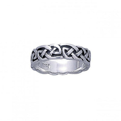 Finely Detailed Celtic Knot work Ring TR033