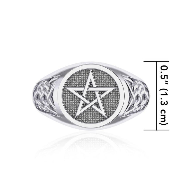 Silver Pentagram Pentacle Ring TR1018 Ring
