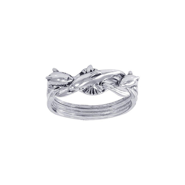 Dolphin Puzzle Ring TR1339