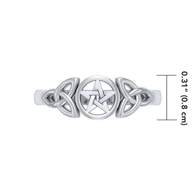 Silver Pentagram Pentacle Ring TR1738 Ring