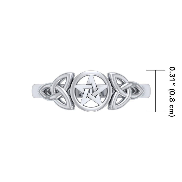 Silver Pentagram Pentacle Ring TR1738