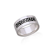 Dot Enamel Silver Ring TR1882