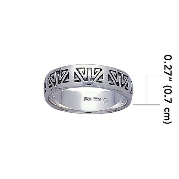Engraved Silver Ring TR3427