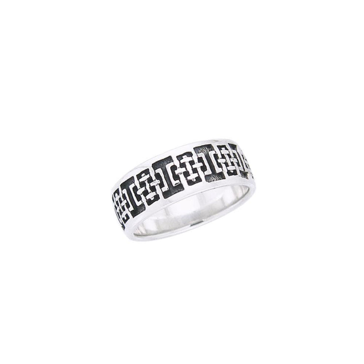 A step of time ~ Celtic Knotwork Sterling Silver Ring TR358