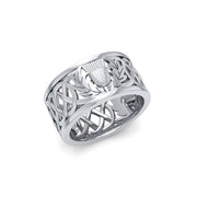 Scottish Thistle of Pride and Honor ~ Sterling Silver Ring TR3875