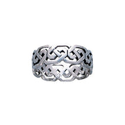 We are born to live in eternity ~ Celtic Knotwork Sterling Silver Ring TR392