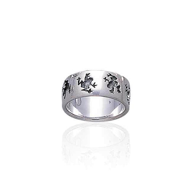 Silver Frog Sterling Silver Ring TR896