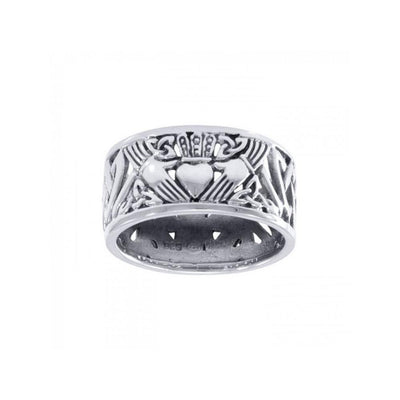 Celtic Claddagh Triquetra Silver Ring TRI002