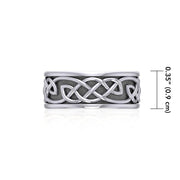 Live life to the fullest circle ~ Celtic Knotwork Sterling Silver Spinner Ring TRI1205