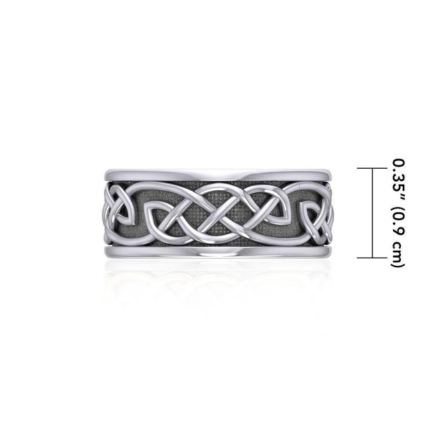 Live life to the fullest circle ~ Celtic Knotwork Sterling Silver Spinner Ring TRI1205