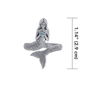 Seek your imagination with the Sea Mermaid ~ Sterling Silver Wrap Ring TRI1328