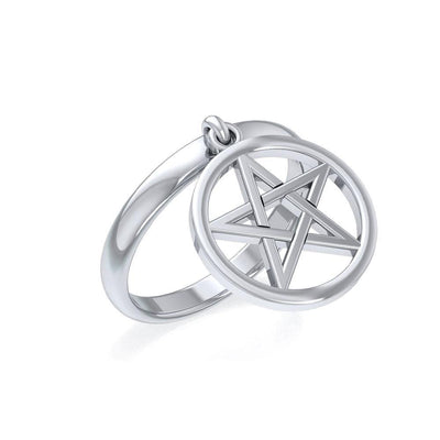 Dangling The Star Sterling Silver Ring TRI1530